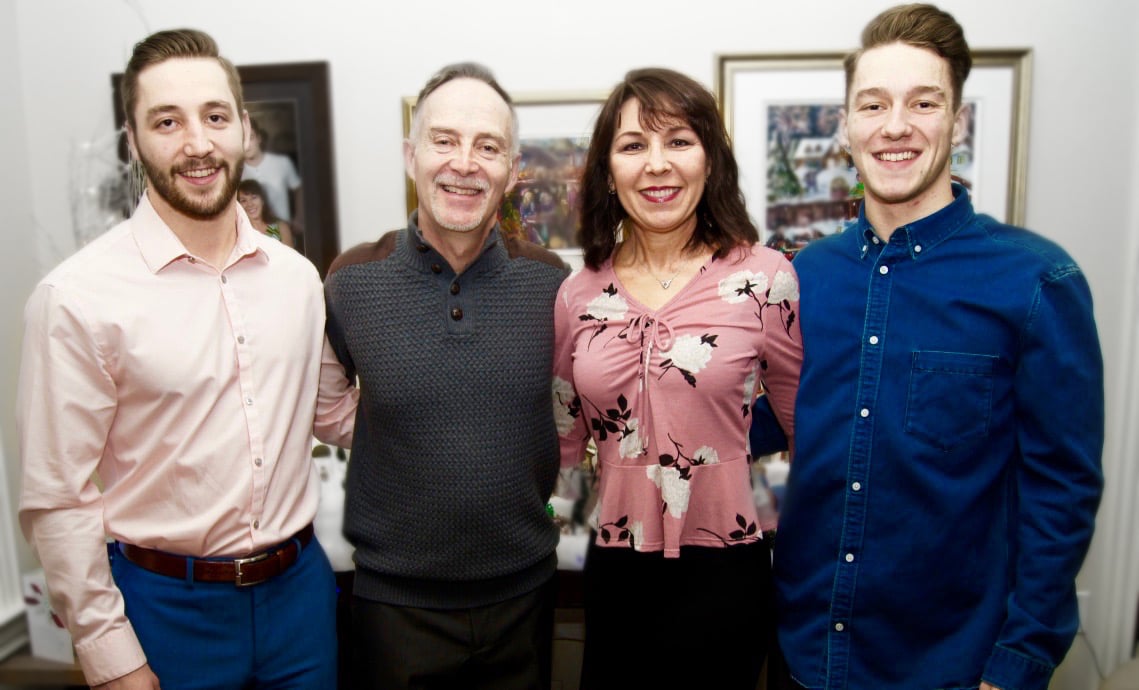 The Babineau family: Christian '14, Phil, Simone and Alex '16