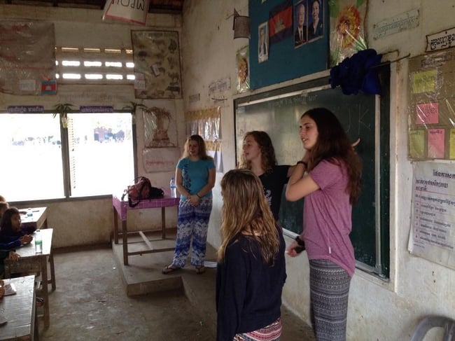 LCS students at the BSDA school in Kampong Cham, Cambodia 