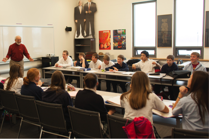 LCS boarding school students in the co-educational classroom environment
